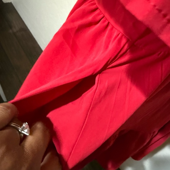 Red Ruffle Sleeve Mini Dress - Picture 7 of 11